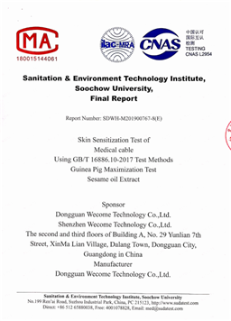 Skin sensitization test report 2